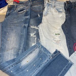 6 pair of NICE girl jeans.